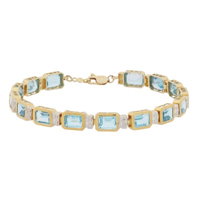 Lot 49 - A topaz and diamond bracelet