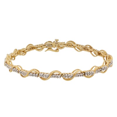 Lot 306 - A diamond wavy bracelet