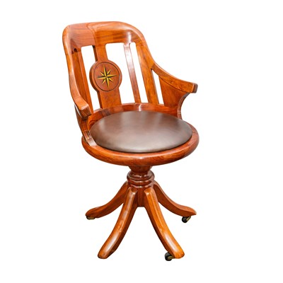 Lot 31 - Starbay campaign style desk and captain's chair, contemporary