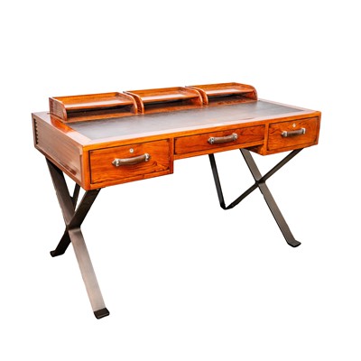 Lot 31 - Starbay campaign style desk and captain's chair, contemporary