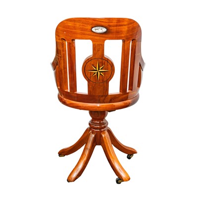 Lot 31 - Starbay campaign style desk and captain's chair, contemporary