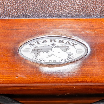 Lot 31 - Starbay campaign style desk and captain's chair, contemporary