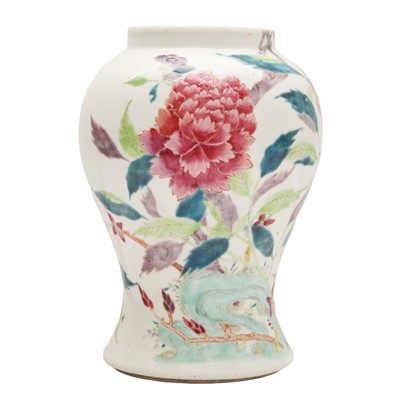 Lot 632 - A Chinese famille-rose 'floral' vase, 19th century