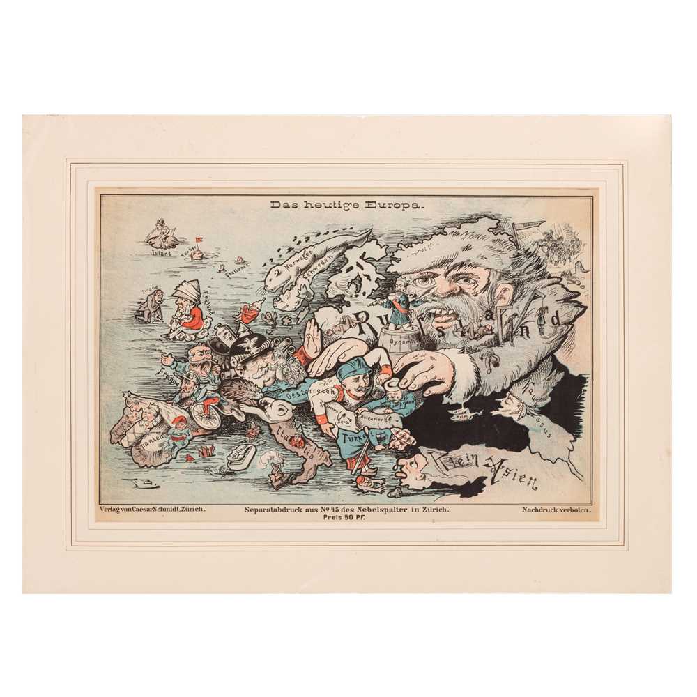 Lot 73 - A serio-comic map of Europe: 'Das heutige Europa'