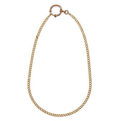 Lot 172 - A curb link chain necklace