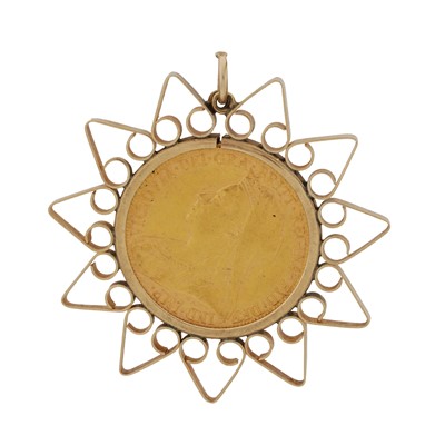 Lot 142 - A full sovereign coin pendant