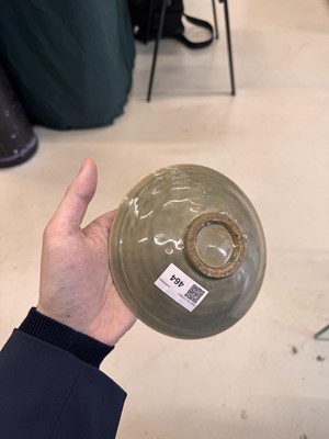 Lot 464 - A Chinese Yaozhou celadon 'peony' bowl, Northern Song dynasty