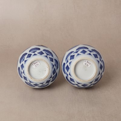 Lot 10 - Two rare Chinese export blue and white 'floral' sprinklers, Qing dynasty, Kangxi period