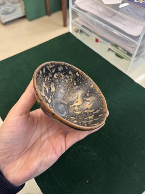 Lot 458 - A Chinese Jizhou 'tortoiseshell' bowl, Song dynasty bowl
