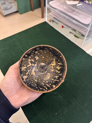 Lot 458 - A Chinese Jizhou 'tortoiseshell' bowl, Song dynasty bowl