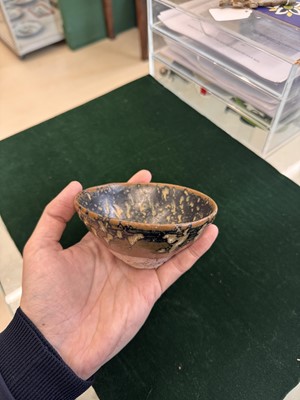 Lot 458 - A Chinese Jizhou 'tortoiseshell' bowl, Song dynasty bowl