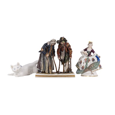 Lot 167 - A mixed group of assorted porcelain to include Meissen and KPM