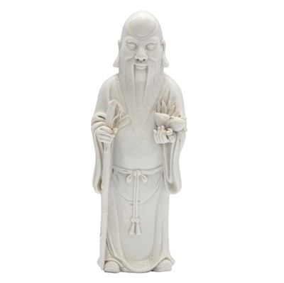Lot 311 - A Chinese Dehua figure of Shou Lao, Qing dynasty, 18th/19th century