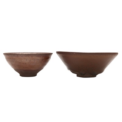 Lot 285 - Two Chinese Jian 'persimmon' tea bowls, Song dynasty