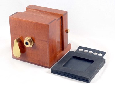 Lot 195 - Demonstration Model of an Early Daguerreotype/Wet Plate Sliding Box Camera.