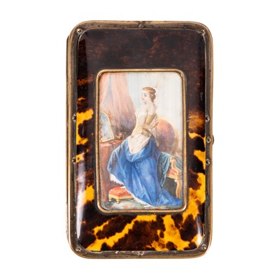 Lot 132 - Late 19th Century French Tortoiseshell cigar case