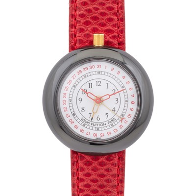 Lot 70 - Louis Vuitton 'Monteray II' Calendar Alarm Wristwatch