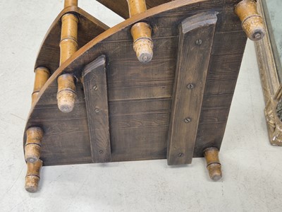 Lot 48 - A set of Victorian oak library steps