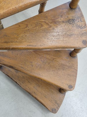 Lot 48 - A set of Victorian oak library steps