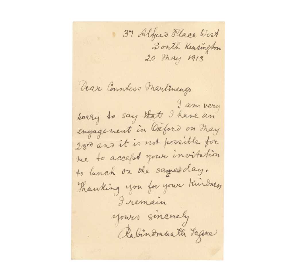 Lot 259 - Tagore (Rabindranath)
