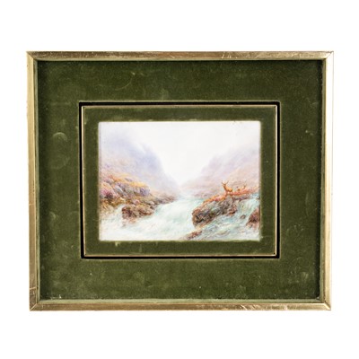 Lot 208 - A framed Royal Worcester porcelain plaque painted by Harry Davis