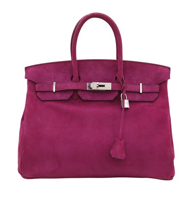 Lot 44 - Hermes Violet Veau Doblis Birkin 35