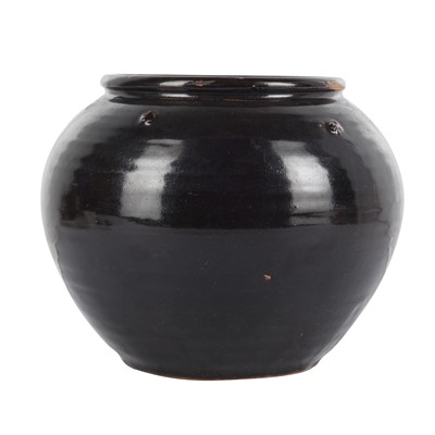 Lot 687 - A large Chinese brown-glazed jar, Yuan - Ming dynasty