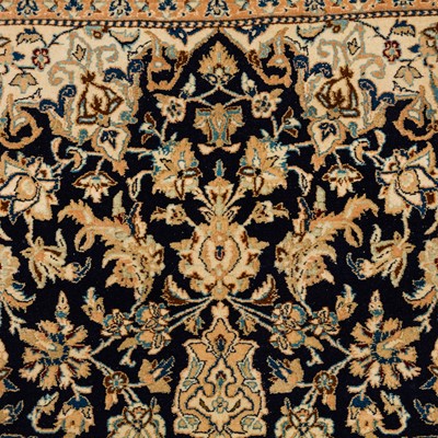 Lot 71 - An extremely fine part silk Nain rug, central Persia
