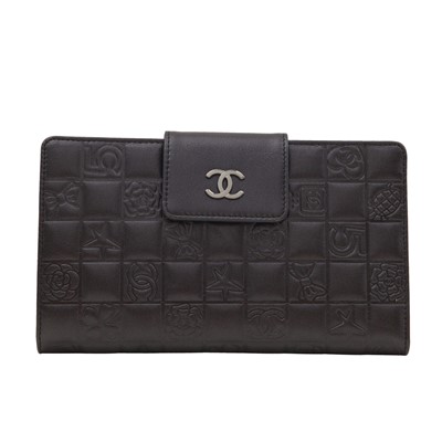 Lot 191 - Chanel Black Lucky Charms Bi Fold Long Wallet