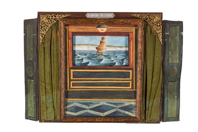 Lot 192 - MOVING PANORAMA TOY, 'LONDON TO PARIS', c.1905