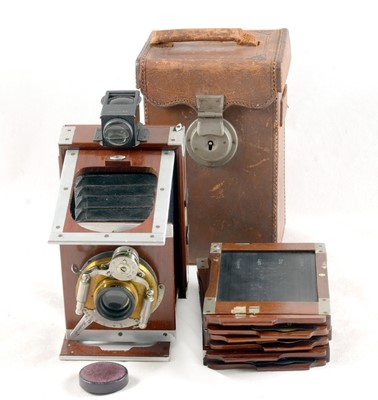 Lot 203 - Shew Xit 4 1/4" x 3 1/2" Folding Plate Camera.