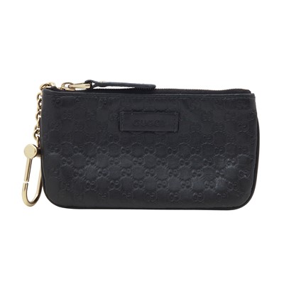 Lot 373 - Gucci Black Microguccisima Key Pouch