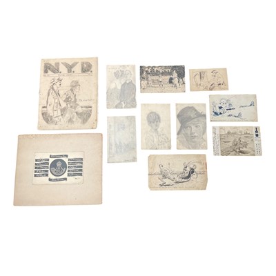 Lot 20 - World War I: An album of postcards including hand-drawn and embroidered examples