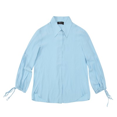 Lot 307 - Blumarine Powder Blue Ballon Sleeve Shirt - Size 44