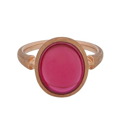 Lot 83 - A synthetic ruby single stone ring