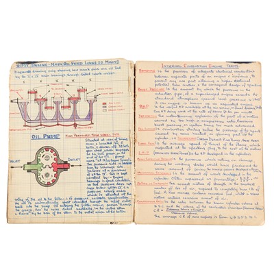 Lot 330 - Aviation. Manuscript pilots note books 1916-1919 (14)