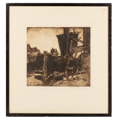 Lot 277 - Brangwyn. Barques in Bruges [1906]