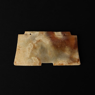 Lot 111 - A Chinese archaistic jade amulet pendant. Neolithic or later