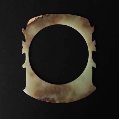 Lot 113 - A Chinese archaistic jade ceremonial axe, Western Zhou dynasty or later