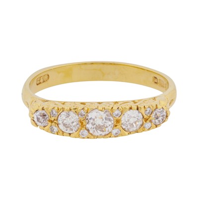 Lot 186 - A gold and diamond ring, circa 1987