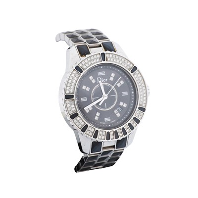 Lot 224 - Christian Dior Black Christal Watch