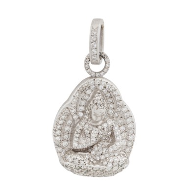 Lot 363 - A diamond Buddha pendant