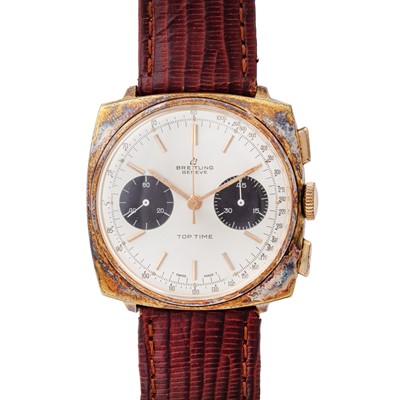 Lot 17 - Breitling 'Top Time' Panda Chronograph Wristwatch