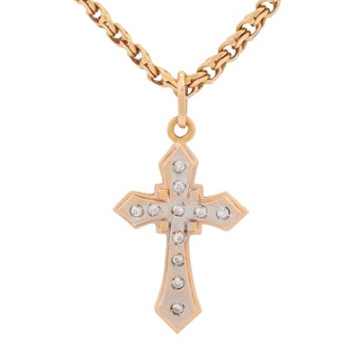 Lot 35 - A cross pendant necklace