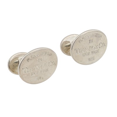 Lot 116 - Tiffany & Co. | A pair of 'Return to Tiffany' cufflinks