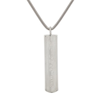 Lot 113 - Tiffany & Co. | 1837 bar pendant necklace