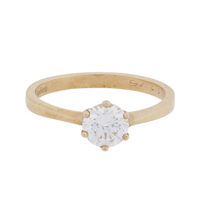 Lot 188 - A single-stone diamond simulant ring, circa 2008