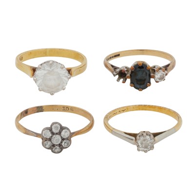 Lot 240 - Four gem set rings