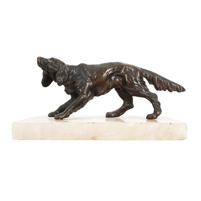 Lot 78 - A French bronze model of a gun dog, in the manner of Pierre Jules Mêne