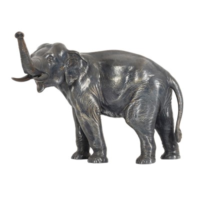 Lot 103 - A large WMF Württembergische Metallwarenfabrik plated model of an elephant
